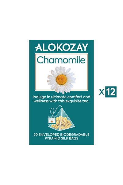 Alokozay شاي البابونج العشبي - 20 كيس شاي هرمي حريري (قابل للتحلل الحيوي) × ع...