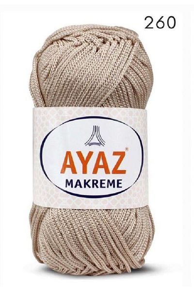 Ayaz Πολυεστέρας Μακρέμ 100% Πολυπροπλένιο 100 gr 140 μέτρα ΜΟΝΟ ΜΟΥΚ 260 Μπεζ