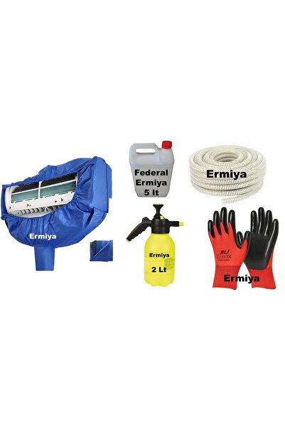 Ermiya Set 3-branda 3 Metre Hortum Eldiven Fırça-9-12-18- Btü Inverter Klimal...