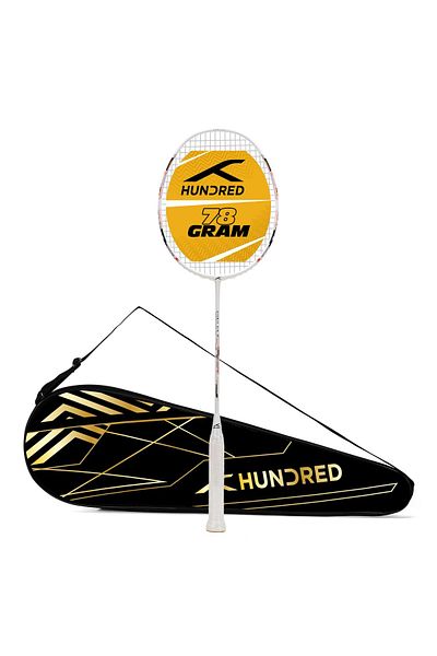 Hundred Atomic Air 78 Badminton Racket | Carbon Fibre | 78g | Max Tension 32lbs | Intermediate Players