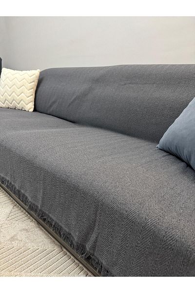 ŞENER HOME Modern Pike & Sofa Cover - Smoked