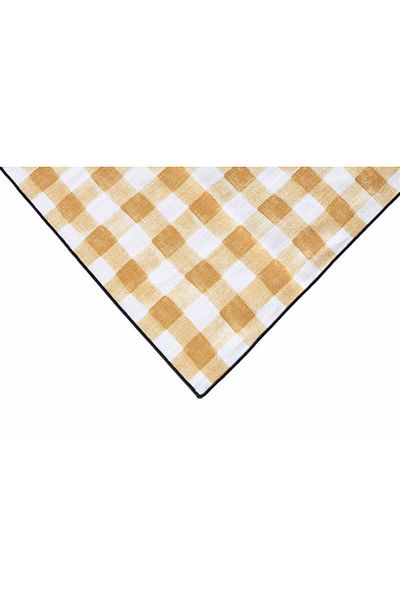 Porland Mustard Plaid Tablecloth 147x250cm