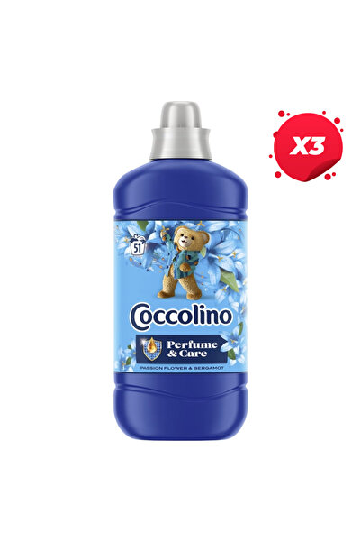 Coccolino Set 3 x Coccolino balsam de rufe 1.275L Floare de Pasiune și Bergamotă 51 spălări