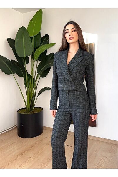 lion&bull Füme gri crop ceket