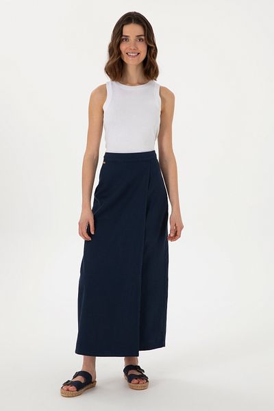 U.S. Polo Assn. Women's Navy Blue Maxi Woven Skirt 50300666-Vr033