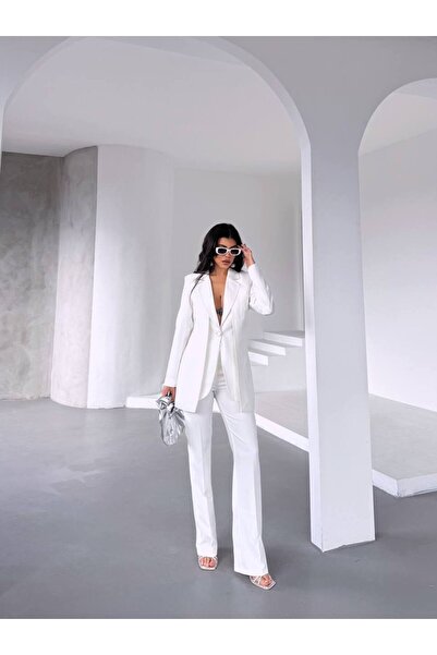 LOBOLIC "Női kétrészes öltöny - blézerkabát és magas derekú nadrág kétrészes öltöny"