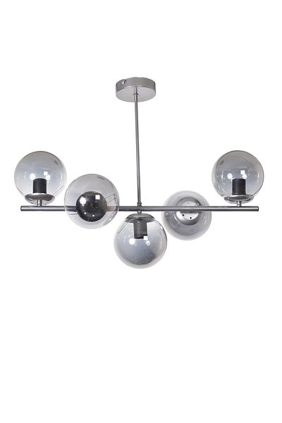 Modavize Roman Modern Design Living Room Dining Room Kitchen Color Glass Row 5-Piece Chandelier