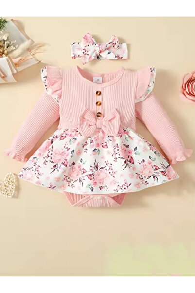 nannie Rochita Roz cu Imprimeu Floral Ioana - 6-9 luni