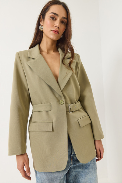 Bianco Lucci Дамско сако с колан и подплата 8132 60283134