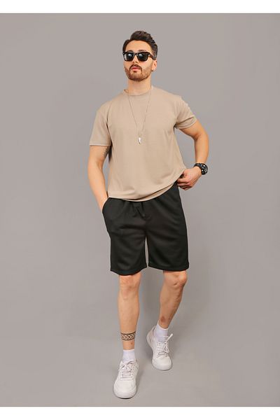 EydaMoon Unisex υφασμάτινο σορτς & βερμούδες - Άνετη εφαρμογή με διπλό πόδι με ελαστικό κορδόνι στη μέση