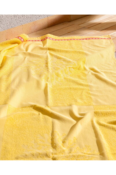 Madame Coco Corail Strandtuch, 100 % Baumwolle, Gelb, 70 x 150 cm