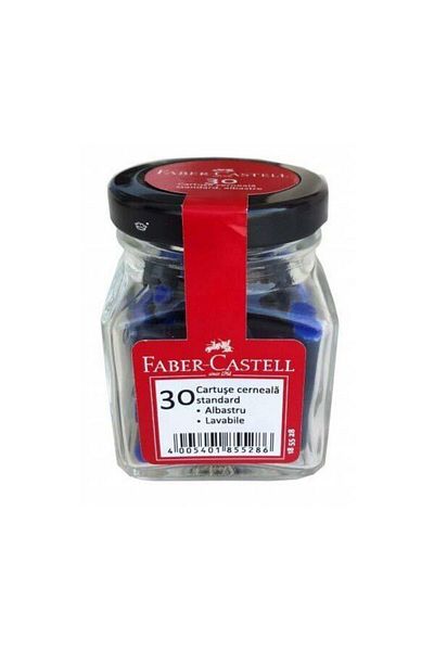 Faber Castell Small blue ink cartridges 30 pcs/ jar Faber - Castell