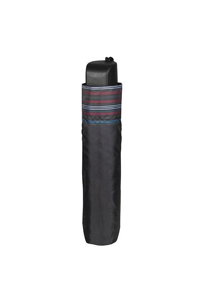 Perletti Men's MINI manual umbrella Perletti black-red stripes