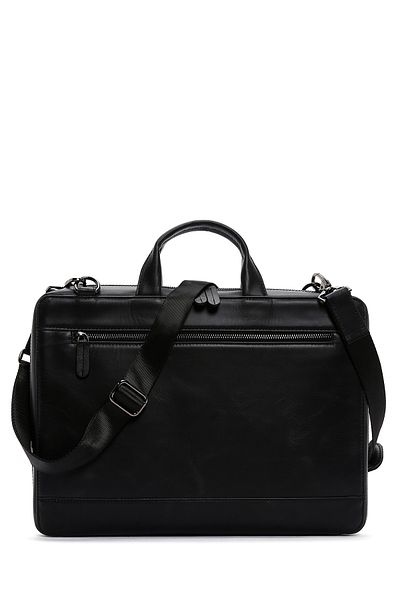 Derimod Men's Black Leather Briefcase - 23sbd3302cr