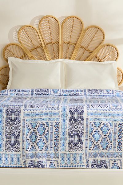 Karaca Home Lunara 100% Cotton Double Single Pique Blue
