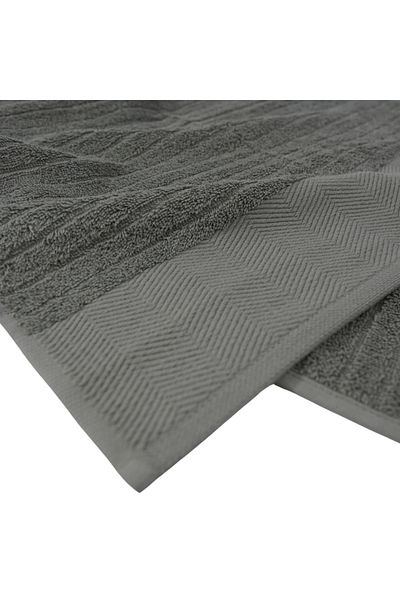 Class Home Collection Set of 2 absorbent towels, 100% Jacquard Cotton, 540 gsm, 50x100 cm + 70x140 cm, Scipio, Grey