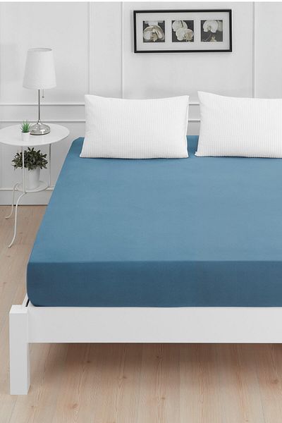Mislina Home Jednoduché povlečení Roza z elastické česané bavlny Indigo Blue