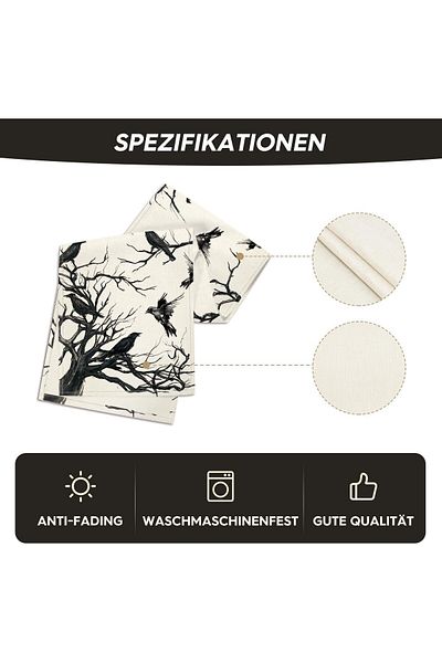 Artoid Artoid tablecloth, polyester, white/black, 40 x 140 cm
