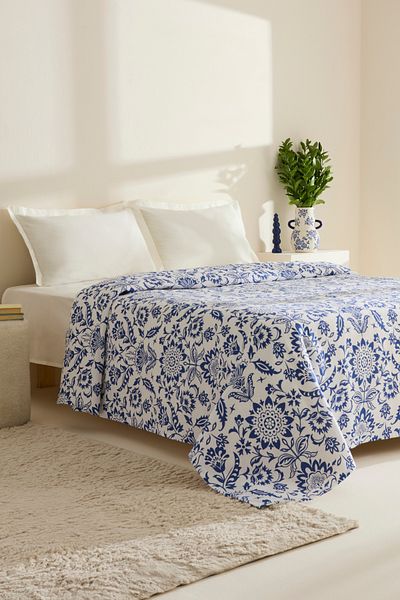 Karaca Home Sven 100% Cotton Double Single Pique Blue