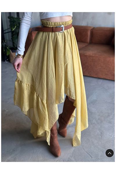 Bak'ap Premium Lined Asymmetrical Bohemian Tulle Skirt