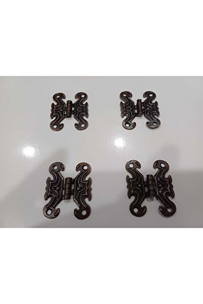 Genel Markalar Zamak Antik Kelebek Eskitme Menteşe Bakır Küçük 3x4 Cm-4 Adet Garantisiz Sağ Kapı Menteşesi Demir Za