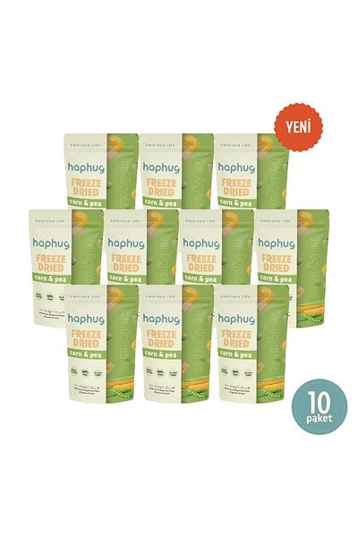 HapHug Pack of 10 - Freeze Dried Pea & Corn 30g X 10
