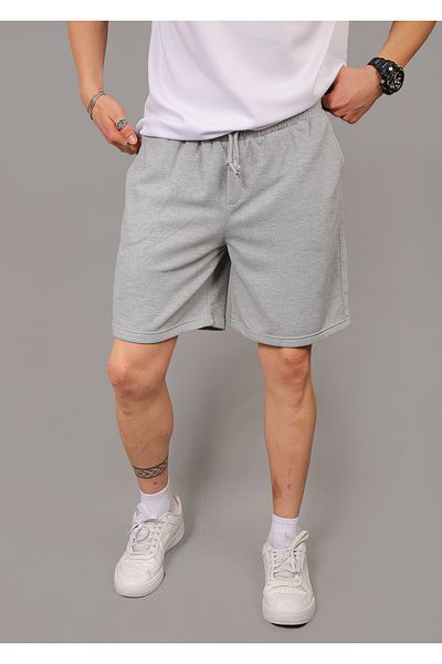 EydaMoon Unisex Pique ύφασμα Άνετη εφαρμογή διπλού ποδιού με ελαστική μέση με κορδόνια σορτς & βερμούδες
