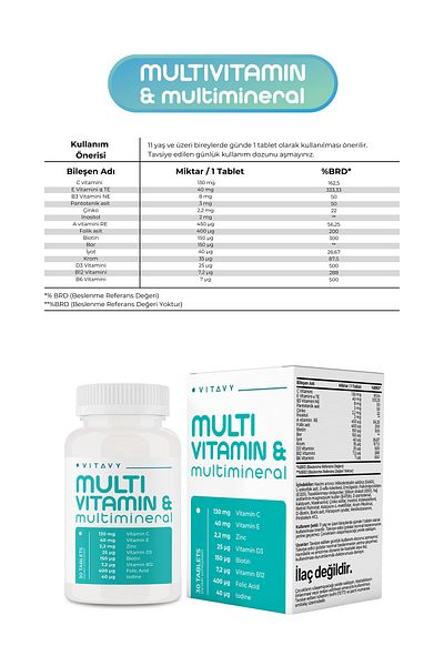 Vitavy Multivitamin & Multimineral (1X30 Tablet) Set of Two