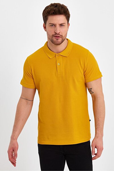 yakamor Tricou compact pentru bărbați din bumbac pieptănat cu guler Pola