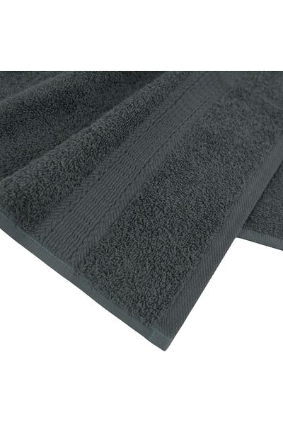 Class Home Collection Set of 2 absorbent towels, 100% Cotton, 480 gsm density, 50x100cm + 70x140 cm, Theodorus, Anthracite