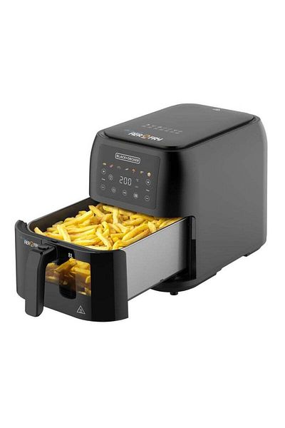 Black&Decker BLACK+DECKER Air Fryer, 1700W, 8L Large Capacity, Digital Touch Control, 7 Preset Functions