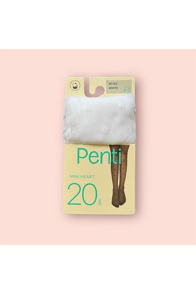 Penti White Mini Heart Heart Girl Socks