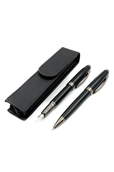 CRESCO Symphony Black Pen and Ballpoint Pen Set in Case