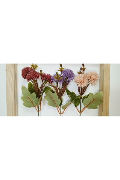 Dekora Çiçek Chrysanthemum Flower Frame Decorative, Gift, Decoration, Artificial Flower