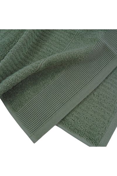 Class Home Collection Set of 2 absorbent towels, 100% Jacquard Cotton, 500 gsm density, 50x100cm + 70x140 cm, Linos, Green