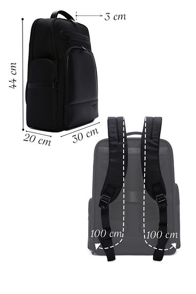 Derimod Men's Black Technological Backpack - D-pack 23wbd300214