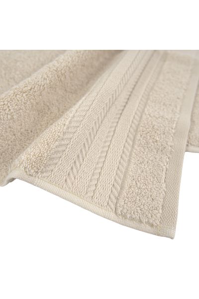 Class Home Collection Set of 2 absorbent towels, 100% MicroCotton Jacquard, 580 gsm, 50x100 cm + 70x140 cm, Seneca, Ecru