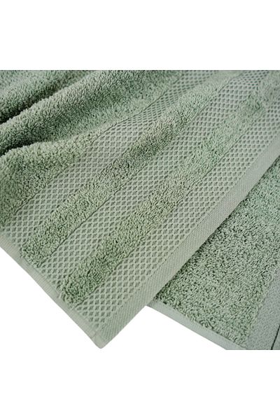 Class Home Collection Set of 2 highly absorbent towels, 100% Jacquard Cotton, 500 gsm, 50x100cm + 70x140 cm, Audo, Green