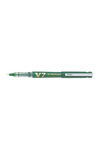 Pilot Roller V7 Hi-Tecpoint Reincarcabil 0.7 Verde Pilot