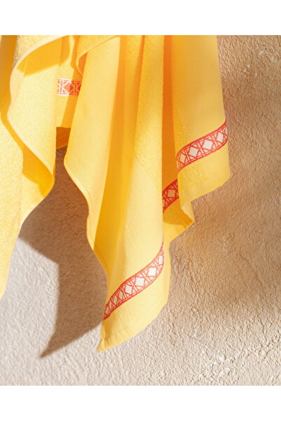 Madame Coco Corail Strandtuch, 100 % Baumwolle, Gelb, 70 x 150 cm