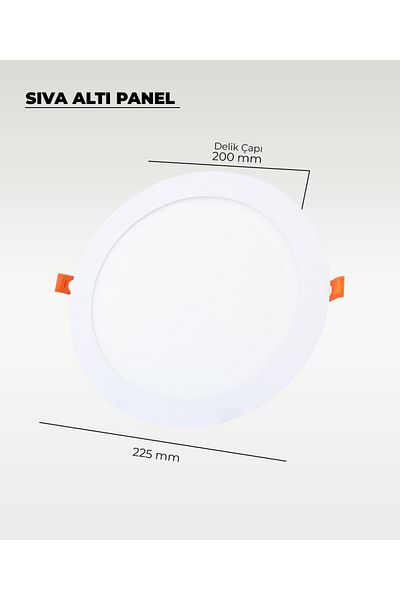 AC AYDINLATMA 18w Flush Mount Round Slim Led Panel White Light 2 Pieces