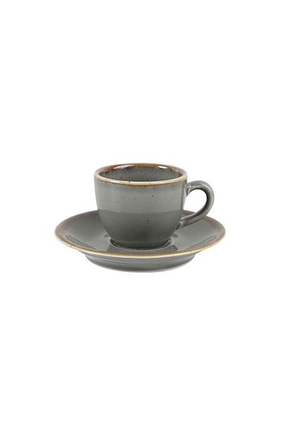 Porland Seasons Dark Gray Coffee Cup with Saucer 80 Cc
