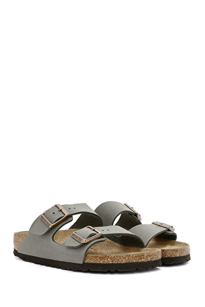 Birkenstock Women's Gray Arizona Eva Nubuck Leather Slippers K 151213