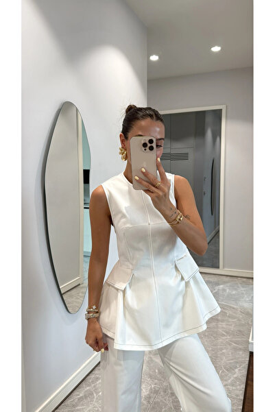 My Blog Fehér Leandra Design blúz nadrágkosztüm - 9999