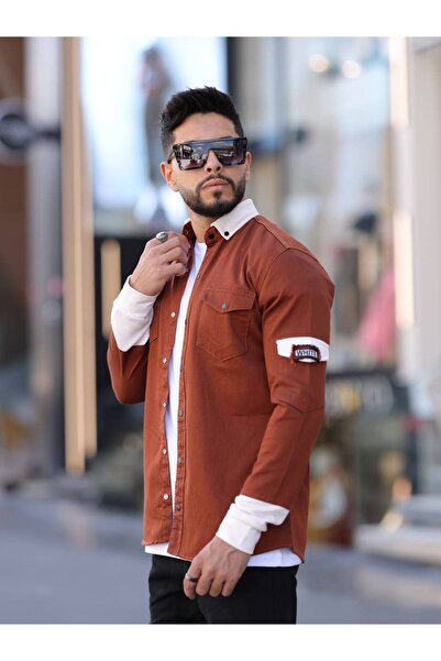 YXC Trend Maker Чоловіча сорочка вузького крою з довгим рукавом та коміром з подвійною кишенею.