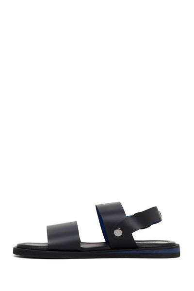 Derimod Black Leather Men's Sandals - 24sfd626418