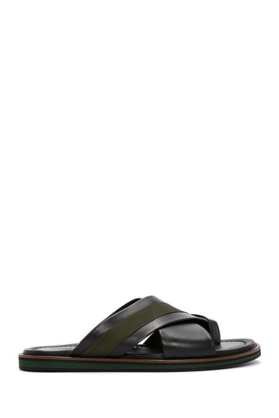 Derimod Men's Black Leather Slippers - 24sfd626318