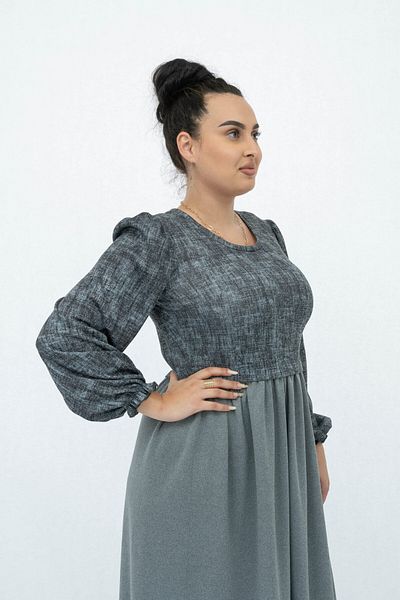 Gorgeaux Marisa Elegant Gray Dress - 3XL(46)