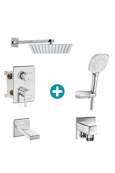 Eca İcon Concealed Concealed Bathroom Faucet Shower Set All Parts Included 25X25