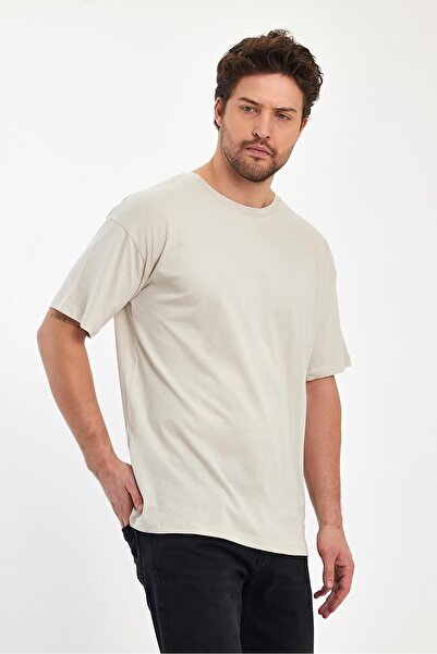 yakamor Чоловіча компактна футболка Oversiz з трикотажу